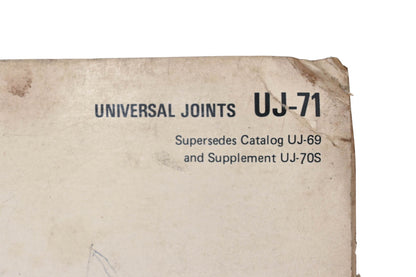 Borg Warner UJ-71 Universal Joint Catalog