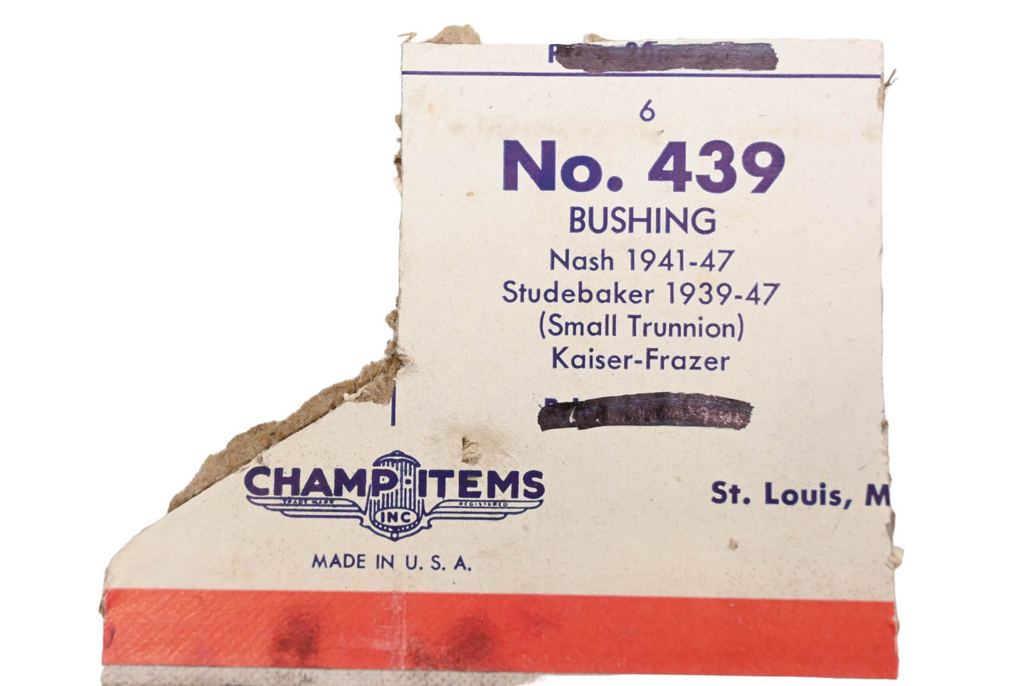 Champ-Items 439 Bushing Kit NOS