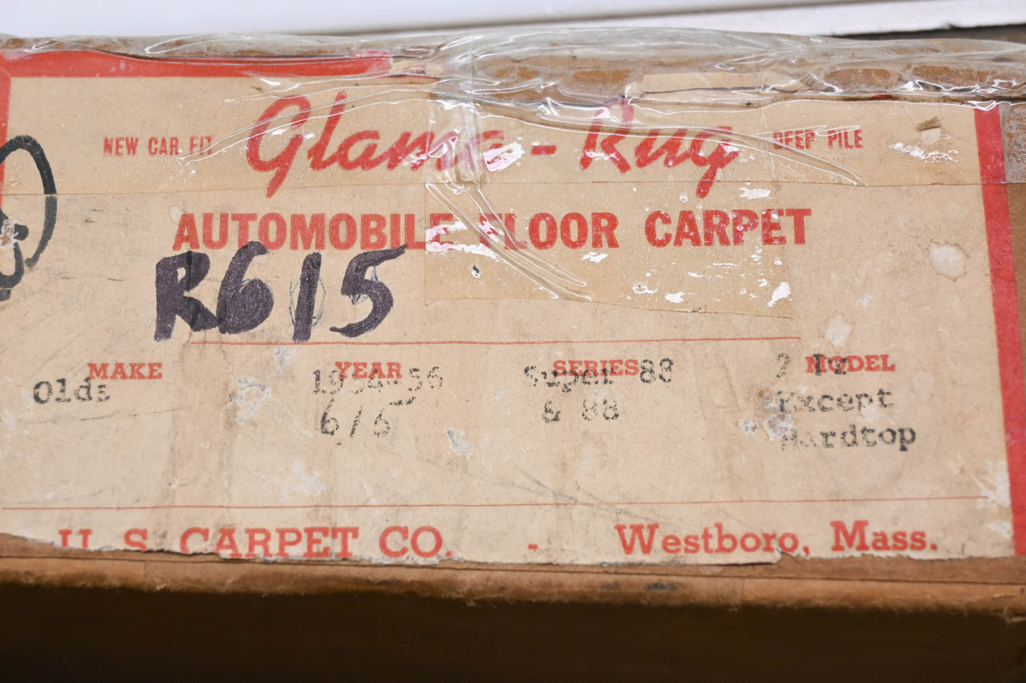 Glama-Rug R615 Oldsmobile Red Floor Rug NOS