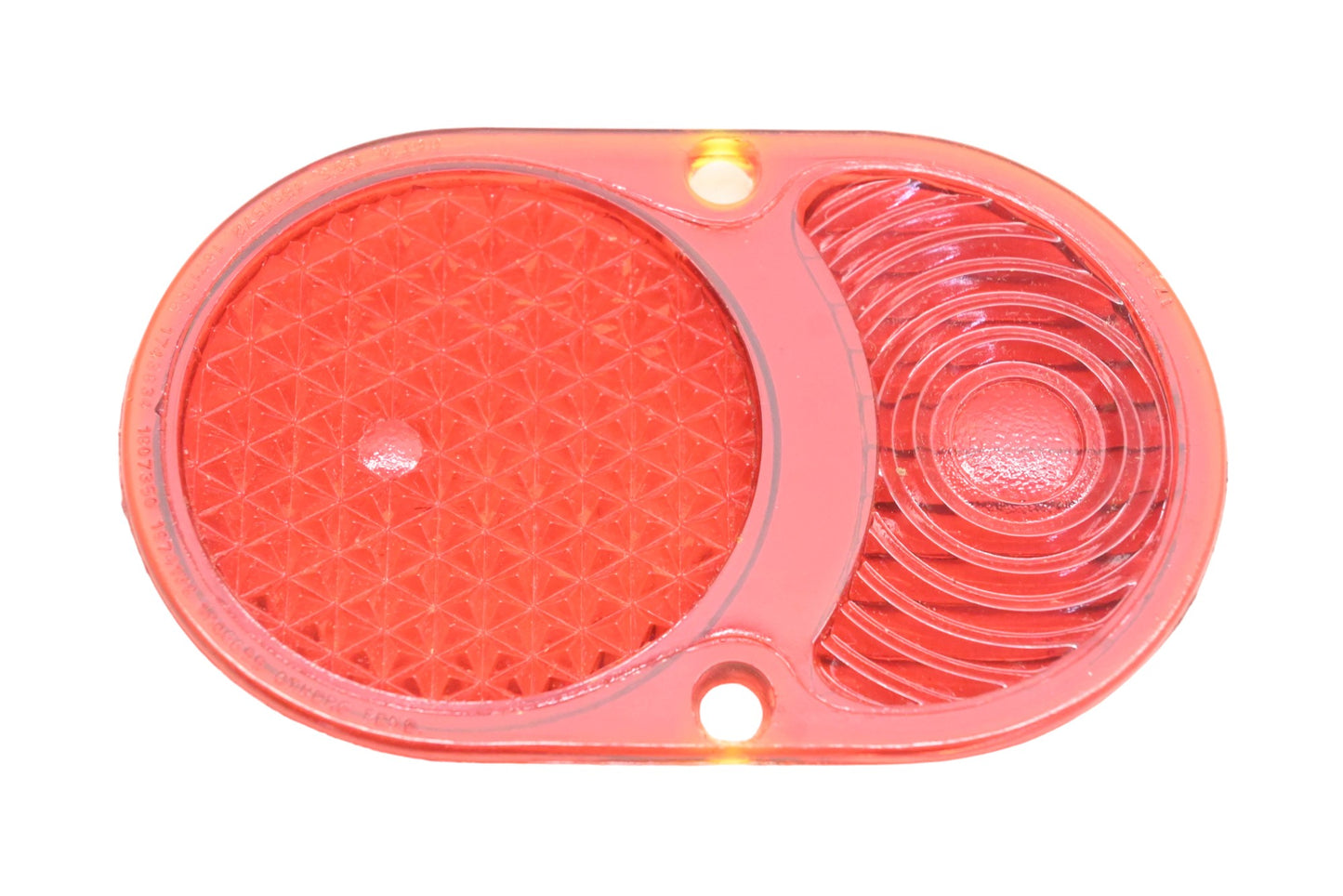 K-D Triflex 263, T-263 Red Glass 3-1/4"x 5-3/16" Taillight Lens NOS