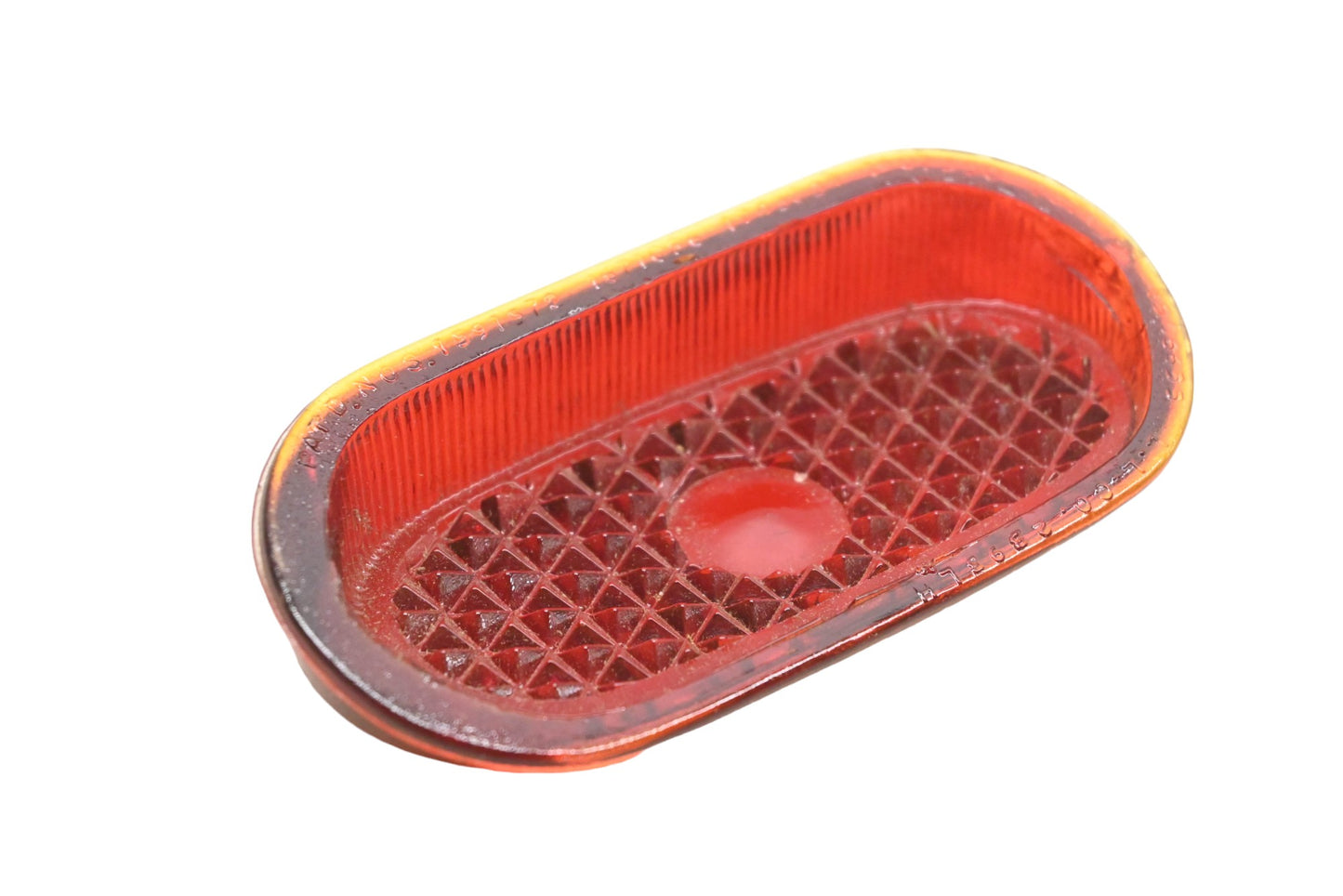 K-D Triflex 278 Left Red Glass 2" x 4-1/4" Taillight Lens NOS