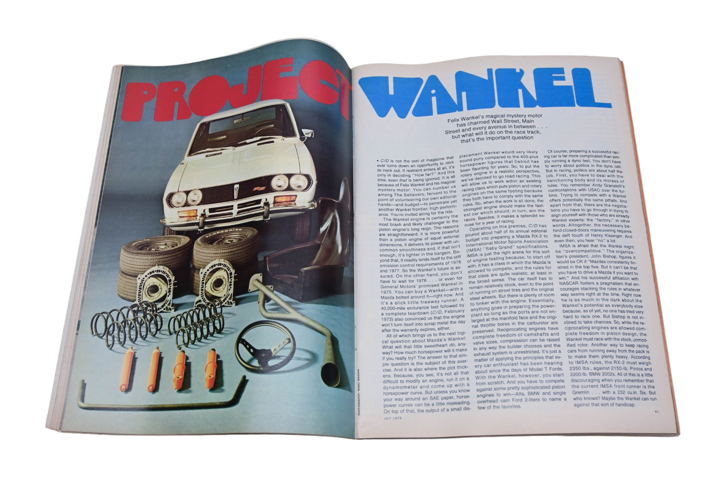 Car And Driver MD038-27 July 1973 Magazine