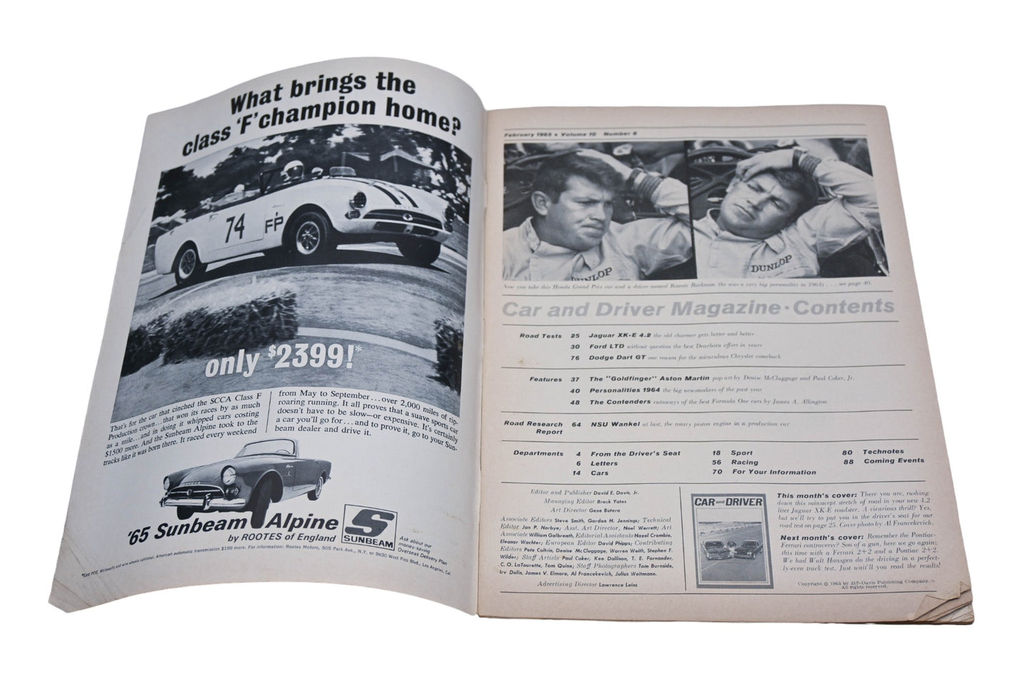 Car And Driver MD038-29 February 1965 Magazine
