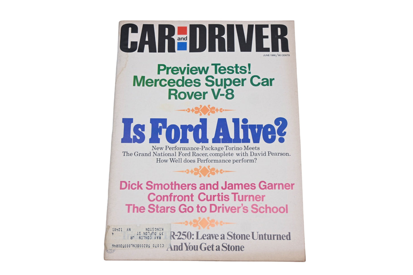 Car And Driver MD038-30 June 1968 Magazine