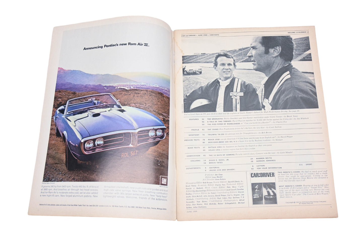 Car And Driver MD038-30 June 1968 Magazine