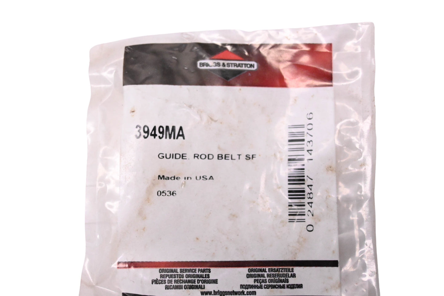 Briggs & Stratton 3949MA Belt Guide Rod NOS