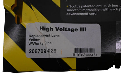 Scott 206709-029 Works Hi Voltage III Yellow Replacement Goggle Lens NOS