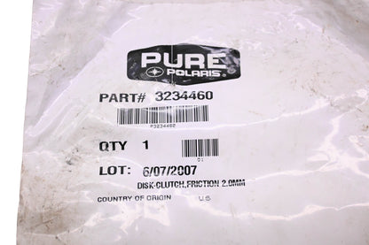 New OEM Polaris 3234460 2mm Friction Clutch Disk NOS