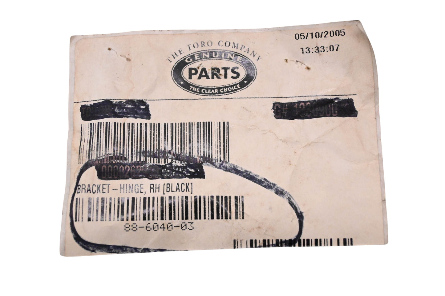 Toro 88-6040-03 Right Side Hood Pivot Bracket NOS