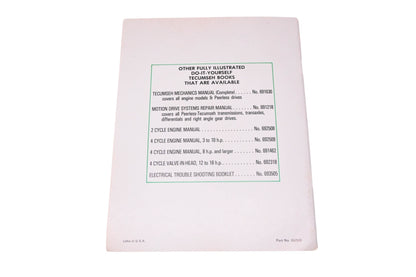 New OEM Tecumseh 730547 Engine Mechanic's Handbook NOS