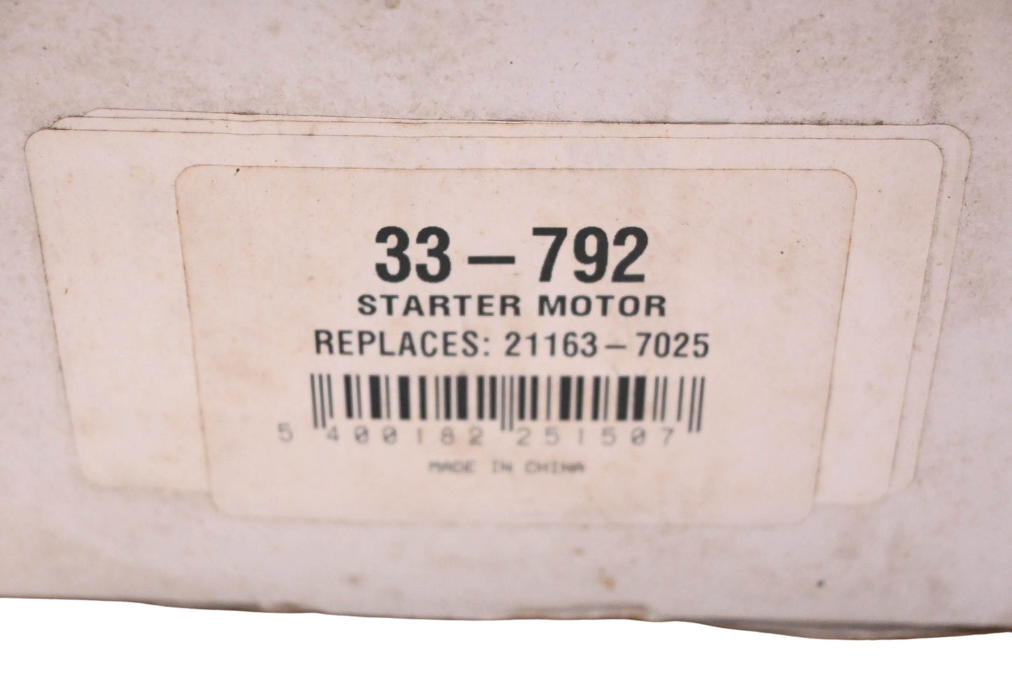 Oregon 33-792 Electric Starter Motor Assembly NOS