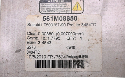 Wiseco 561M08850 Piston Assembly Kit NOS