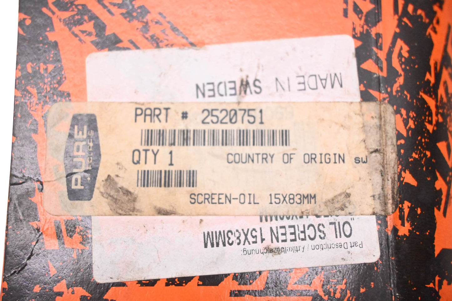 New OEM Polaris 2520751 Oil Screen NOS