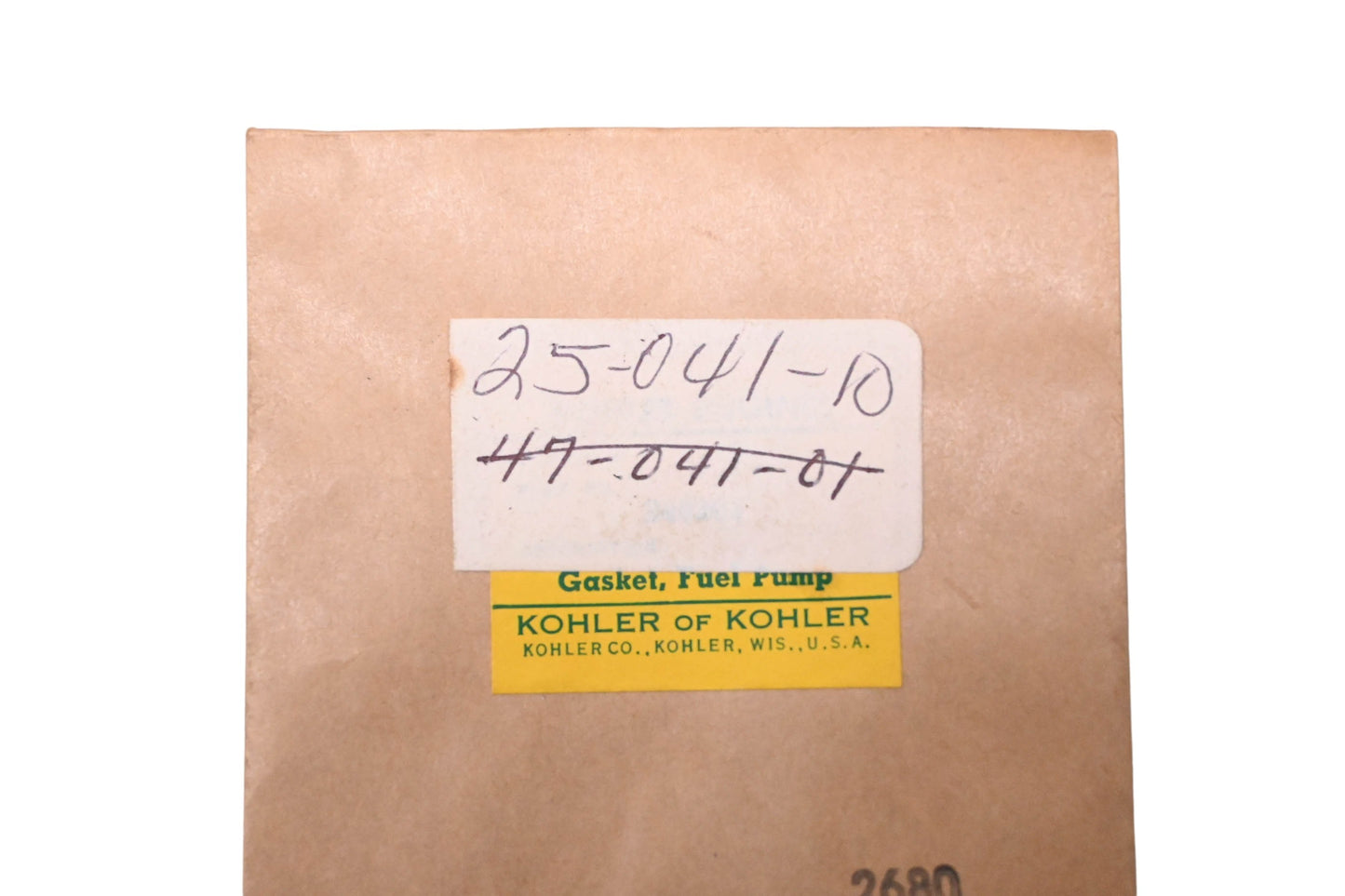 Kohler 25-041-10 Fuel Pump Gasket NOS
