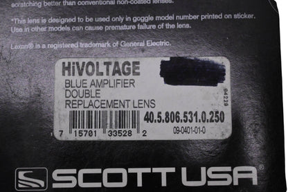 Scott 09-0401-01-0, EBC602 Hi-Voltage Thermal AMP Blue Replacement Lens NOS