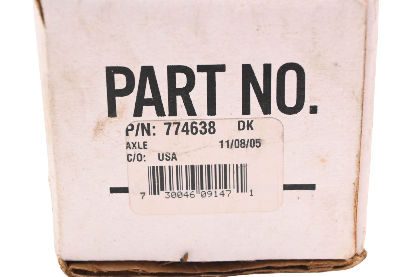 Peerless 774638 Shorter Transmission Axle NOS