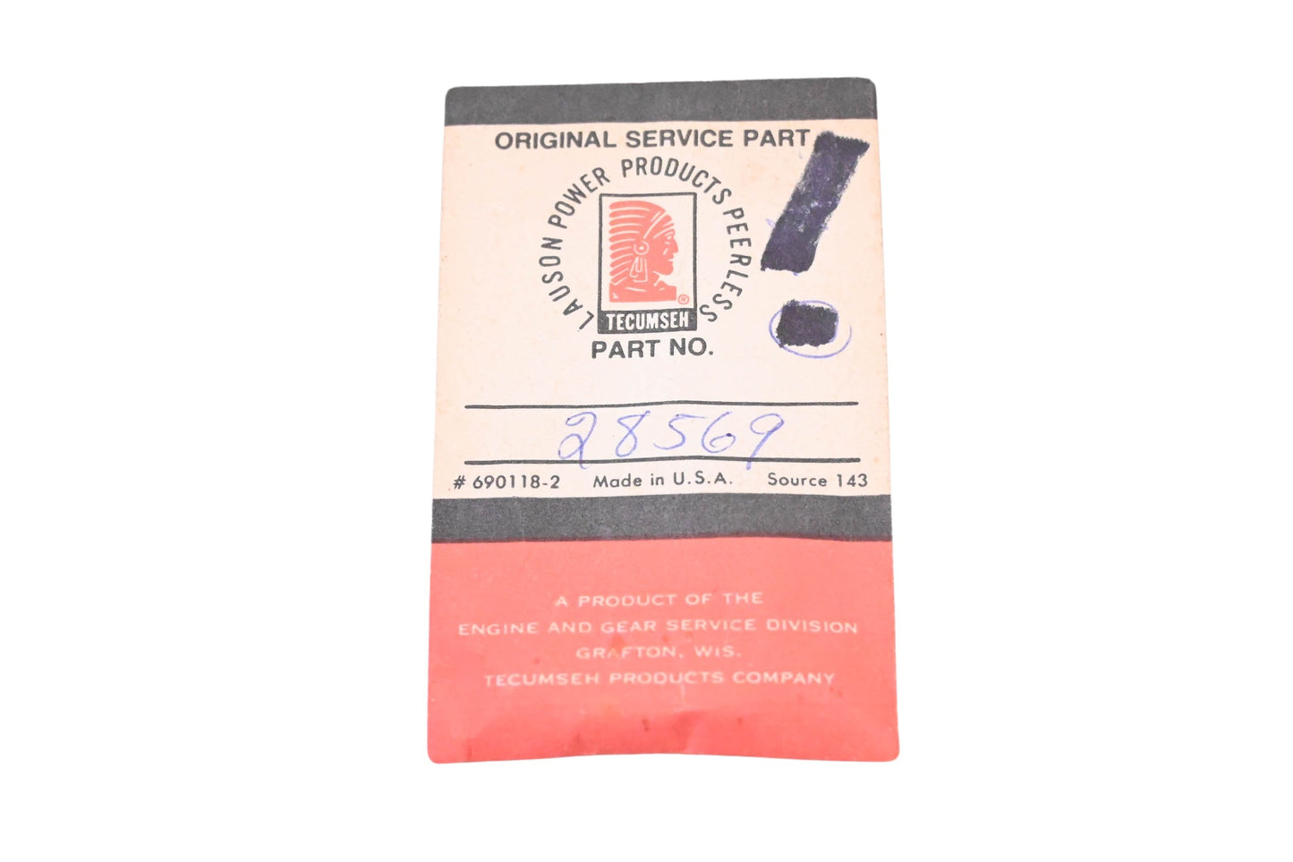 New OEM Tecumseh 28569 Spring NOS