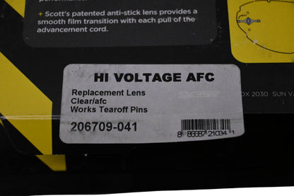 Scott 206709-041 Hi Voltage AFC Clear Replacement Goggle Lens NOS