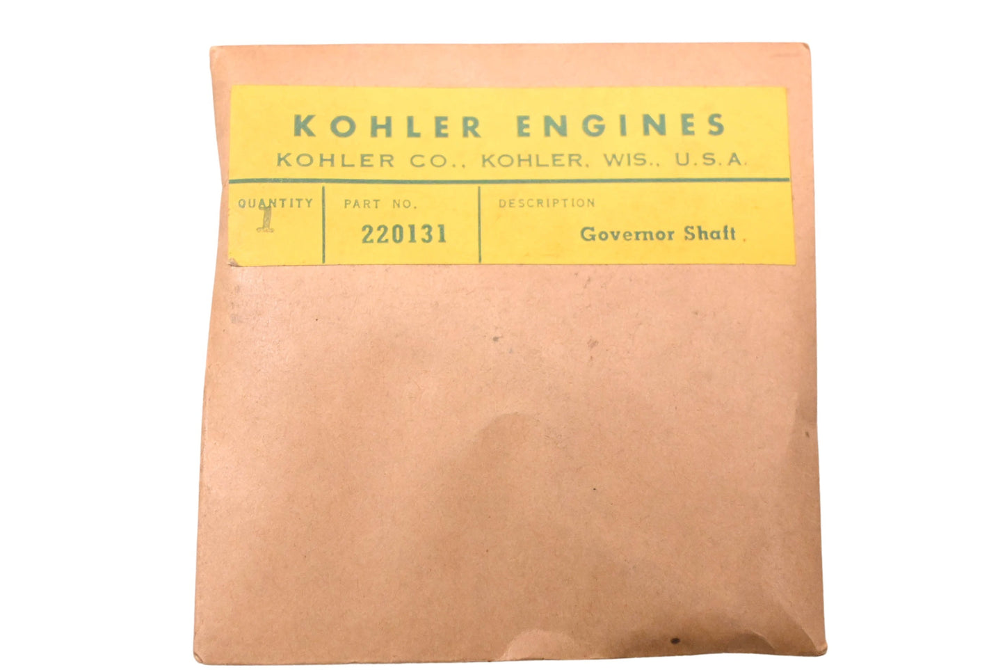 Kohler 220131 Governor Shaft NOS