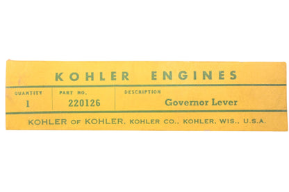 Kohler 220126 Governor Arm Lever NOS