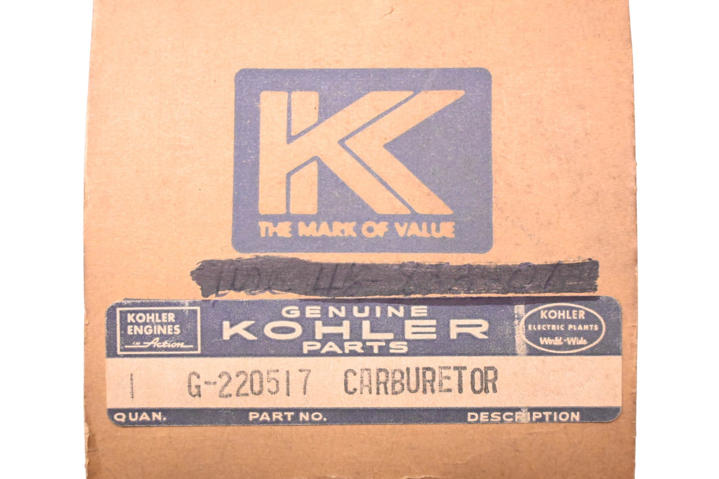 Kohler 220517 Carburetor Assembly NOS