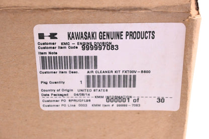 New OEM Kawasaki 999997083 Canister Air Filter Assembly Kit NOS