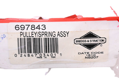 New OEM Briggs & Stratton 697843 Pulley & Spring Assembly NOS
