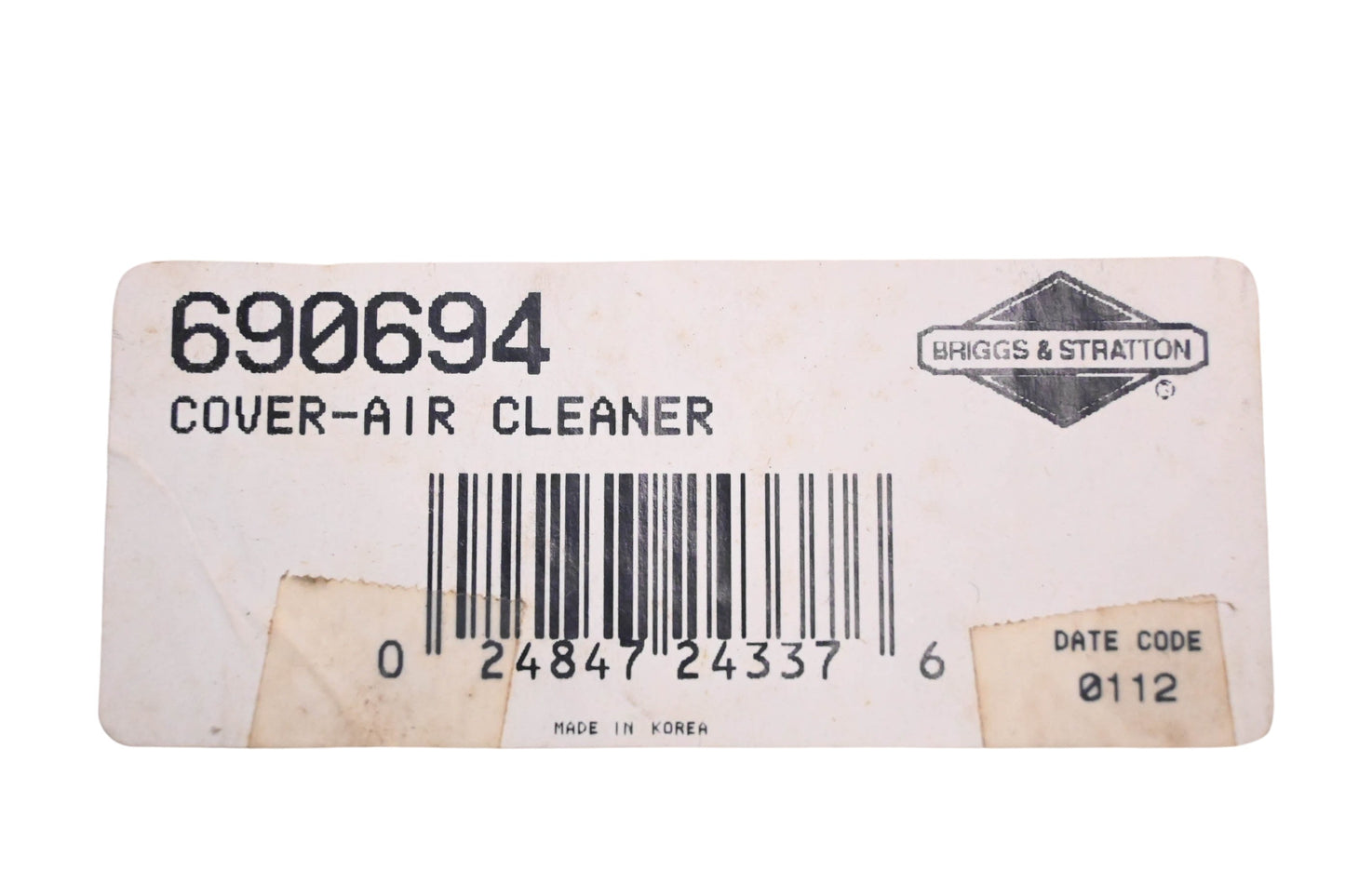 New OEM Briggs & Stratton 690694 Air Cleaner Cover NOS