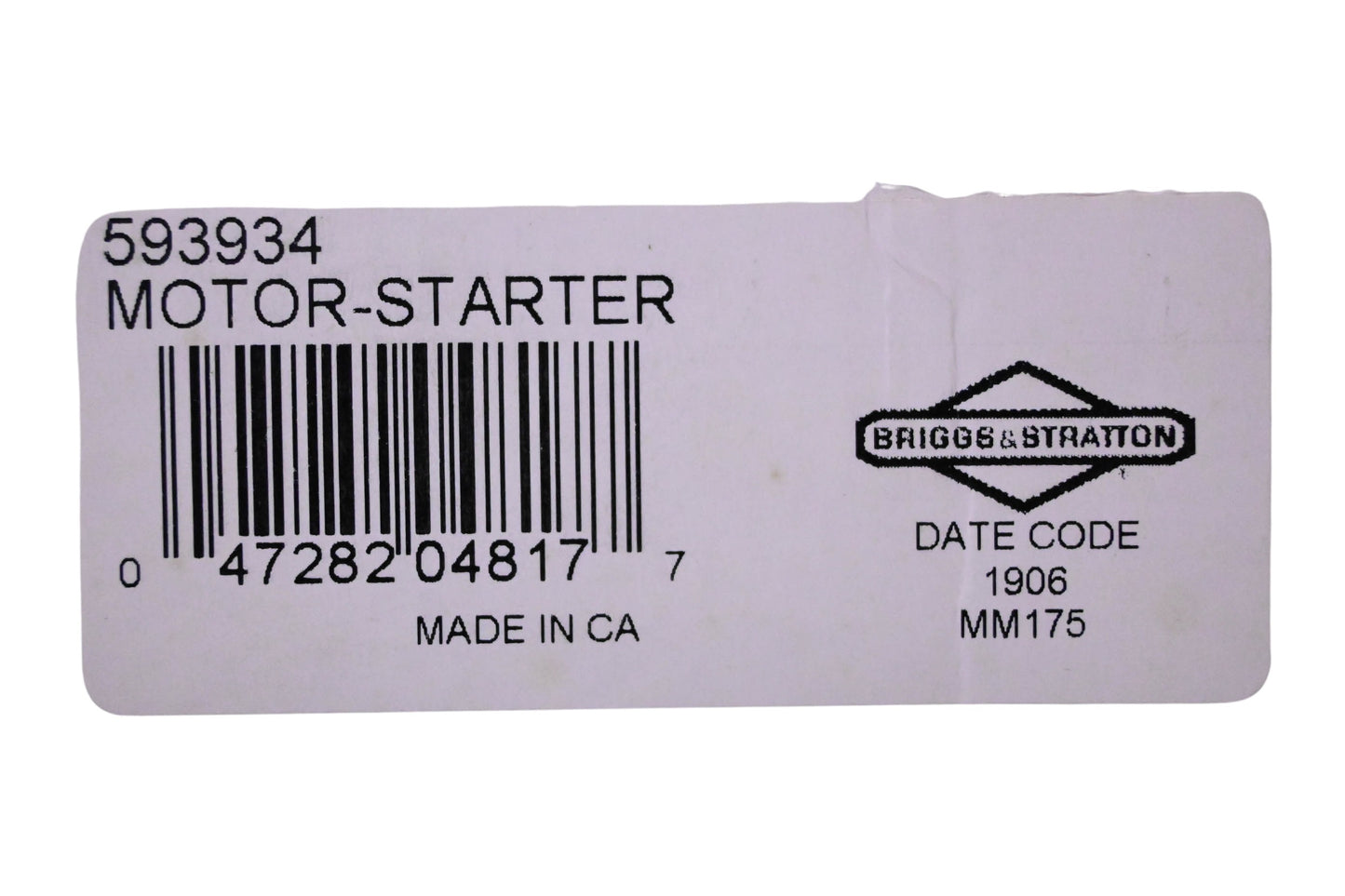 New OEM Briggs & Stratton 593394 Starter Motor Assembly Kit NOS