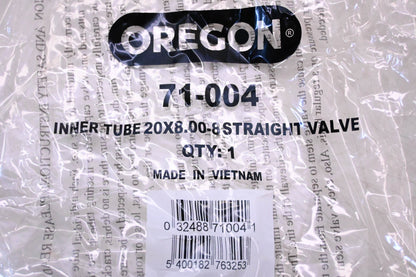 Oregon 71-004 20x8.00-8 Straight Valve Inner Tube NOS