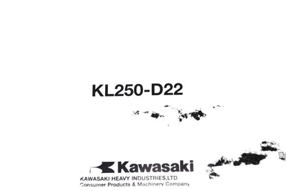 New OEM Kawasaki KL250-D22 KLR250 Motorcycle Owner's Manual NOS