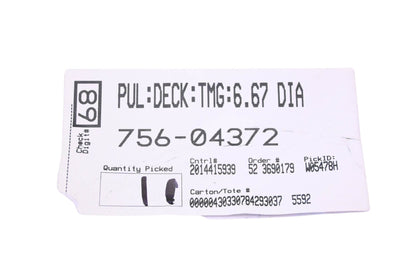 MTD 756-04372 Deck Timing Pulley NOS