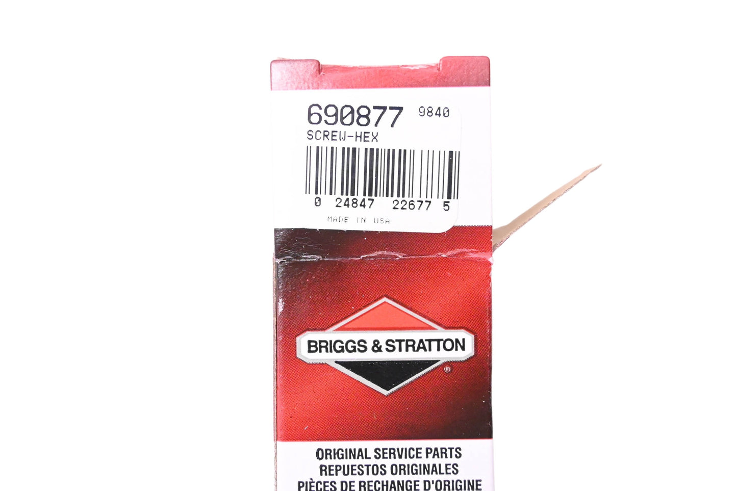 New OEM Briggs & Stratton 690877 Screws Qty 2 NOS
