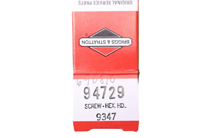 New OEM Briggs & Stratton 94729 Hex Head Screws Qty 2 NOS