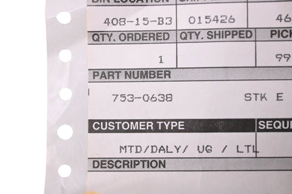 MTD 753-0638, 744-7209 Impeller Tool NOS