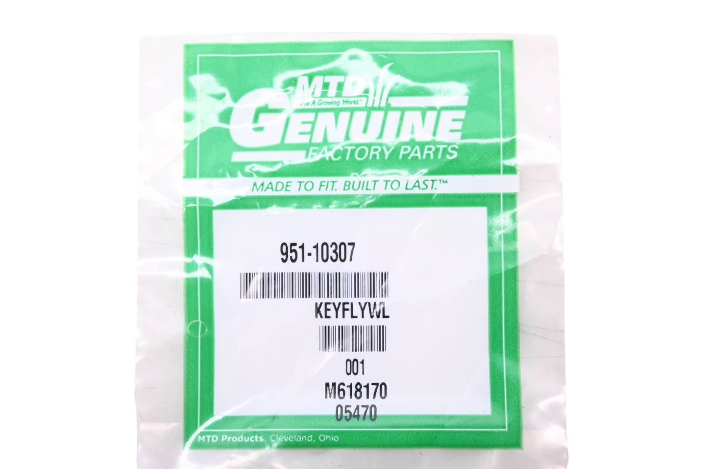 MTD 951-10307 Flywheel Key NOS