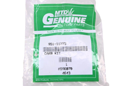 MTD 951-11773 Carburetor Service Kit NOS