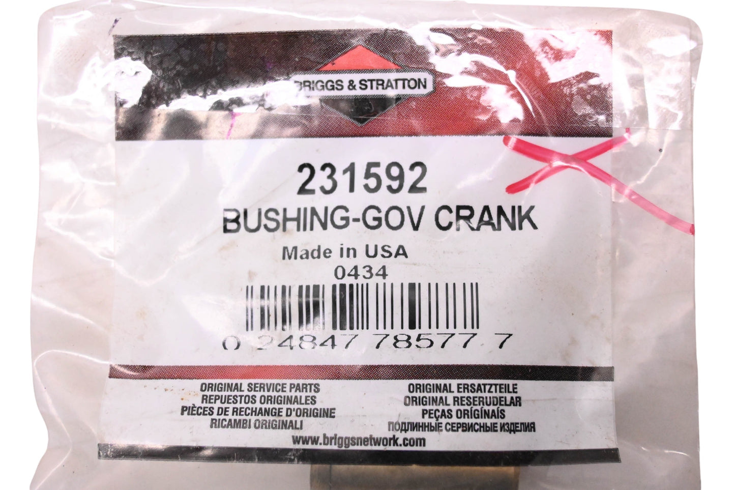 Briggs & Stratton 231592 Governor Crank Bushing NOS