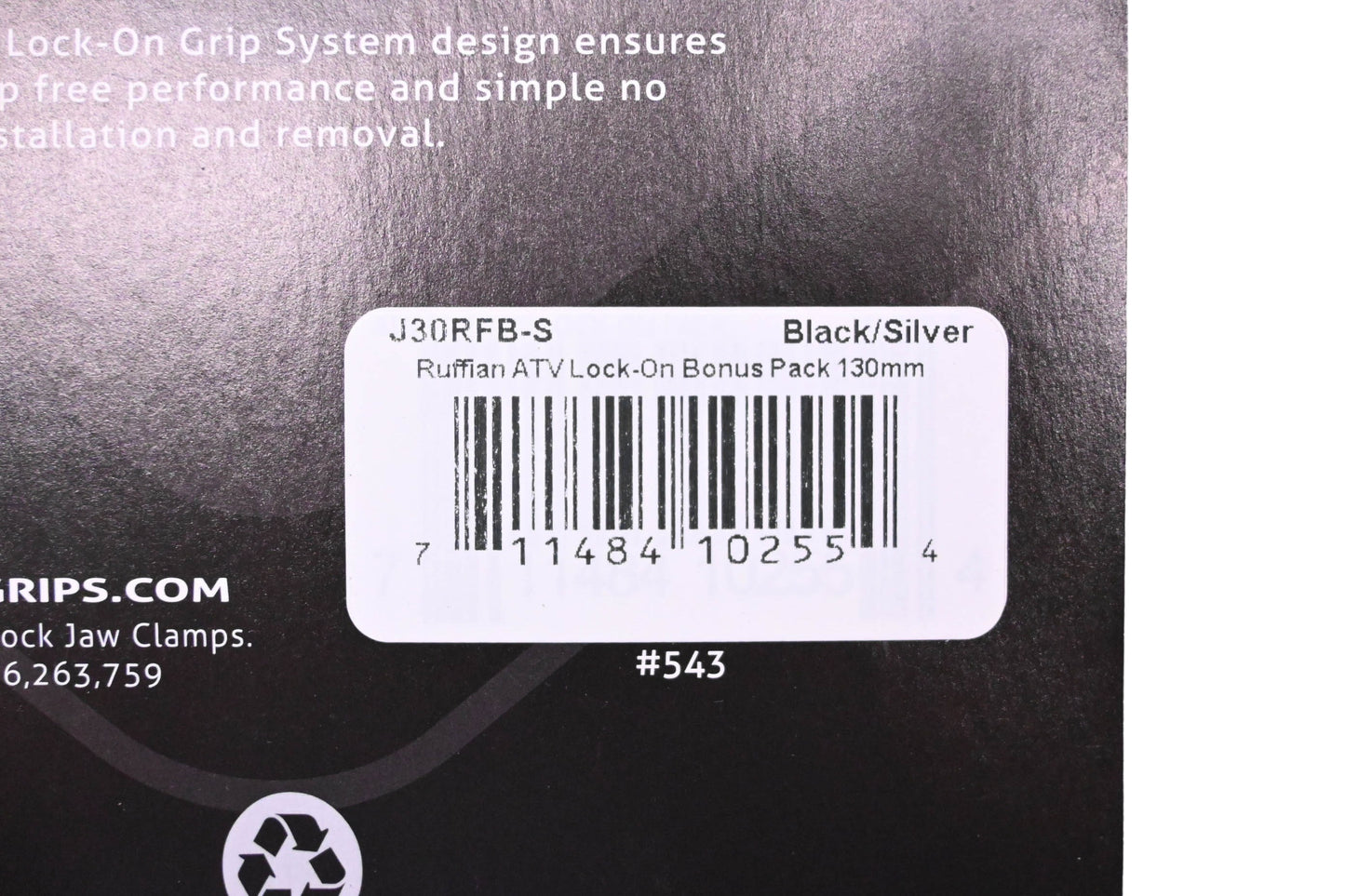ODI J30RFB-S Black/Silver ATV Ruffian Lock-On Handle Grips NOS