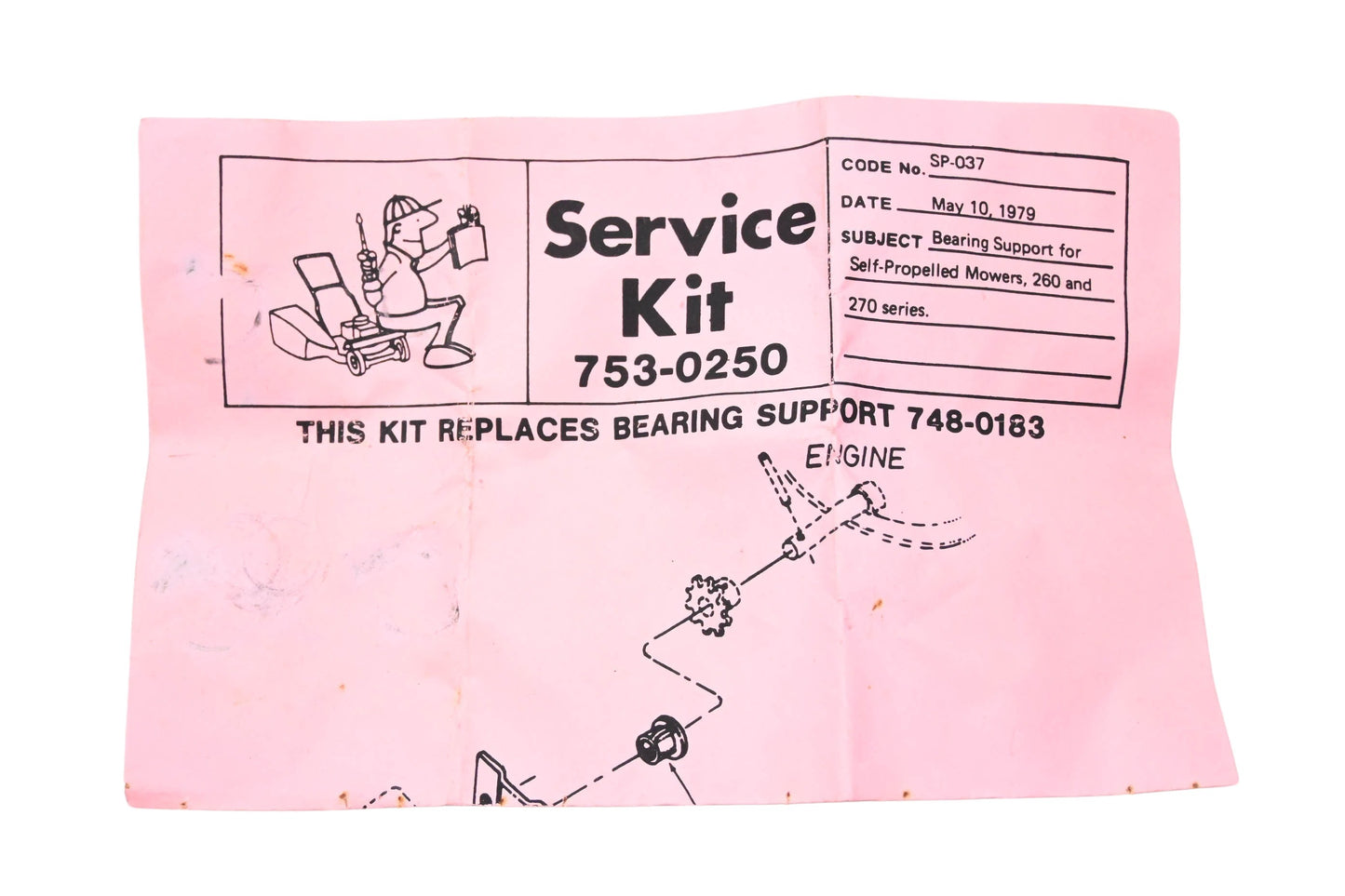 MTD 753-0250, 748-0183 Mower Service Kit NOS