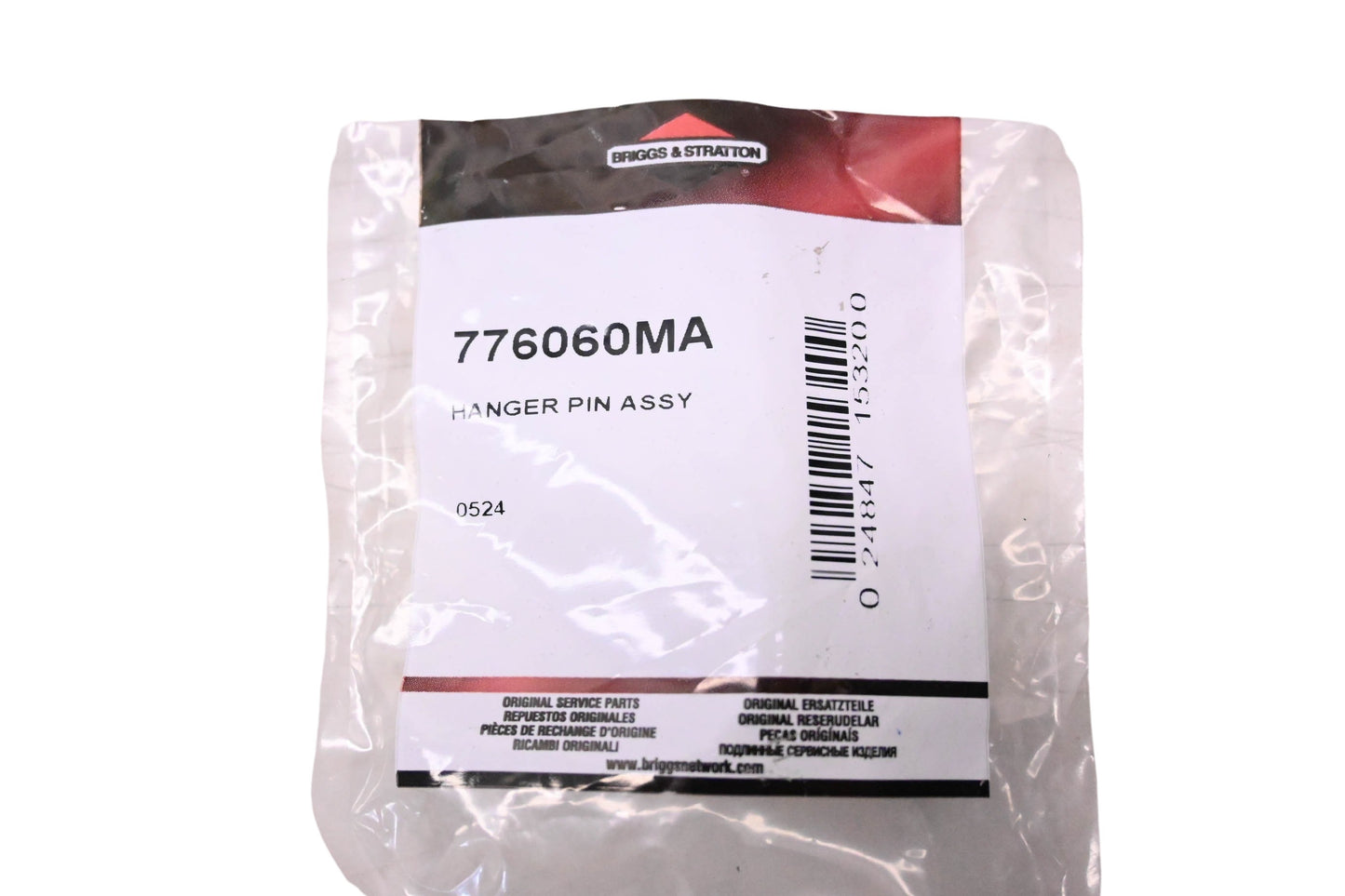 Briggs & Stratton 776060MA Hanger Pin Assembly NOS