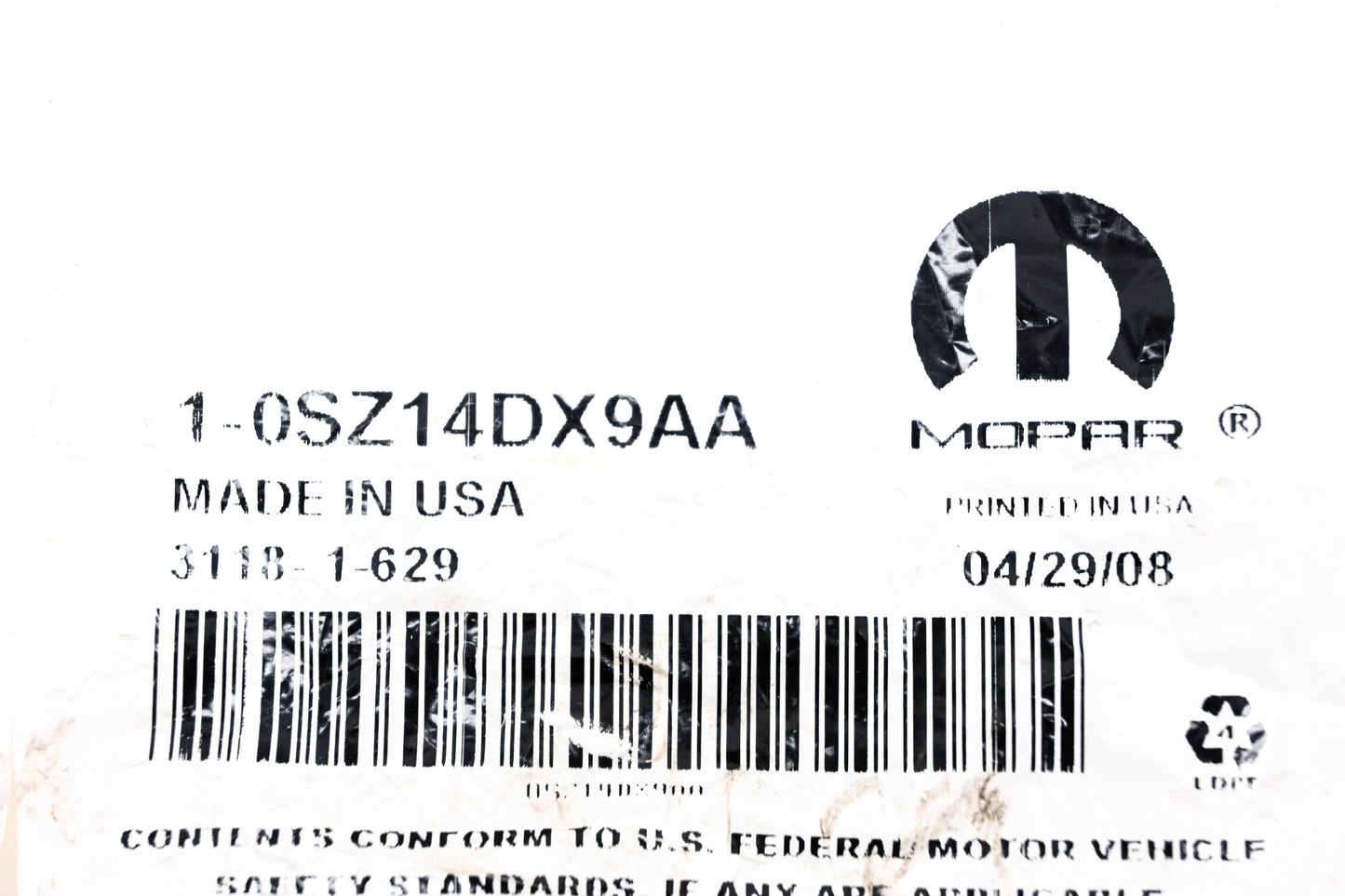 Mopar 0SZ14DX9AA, SZ14DX9AA Climate Control Knob NOS