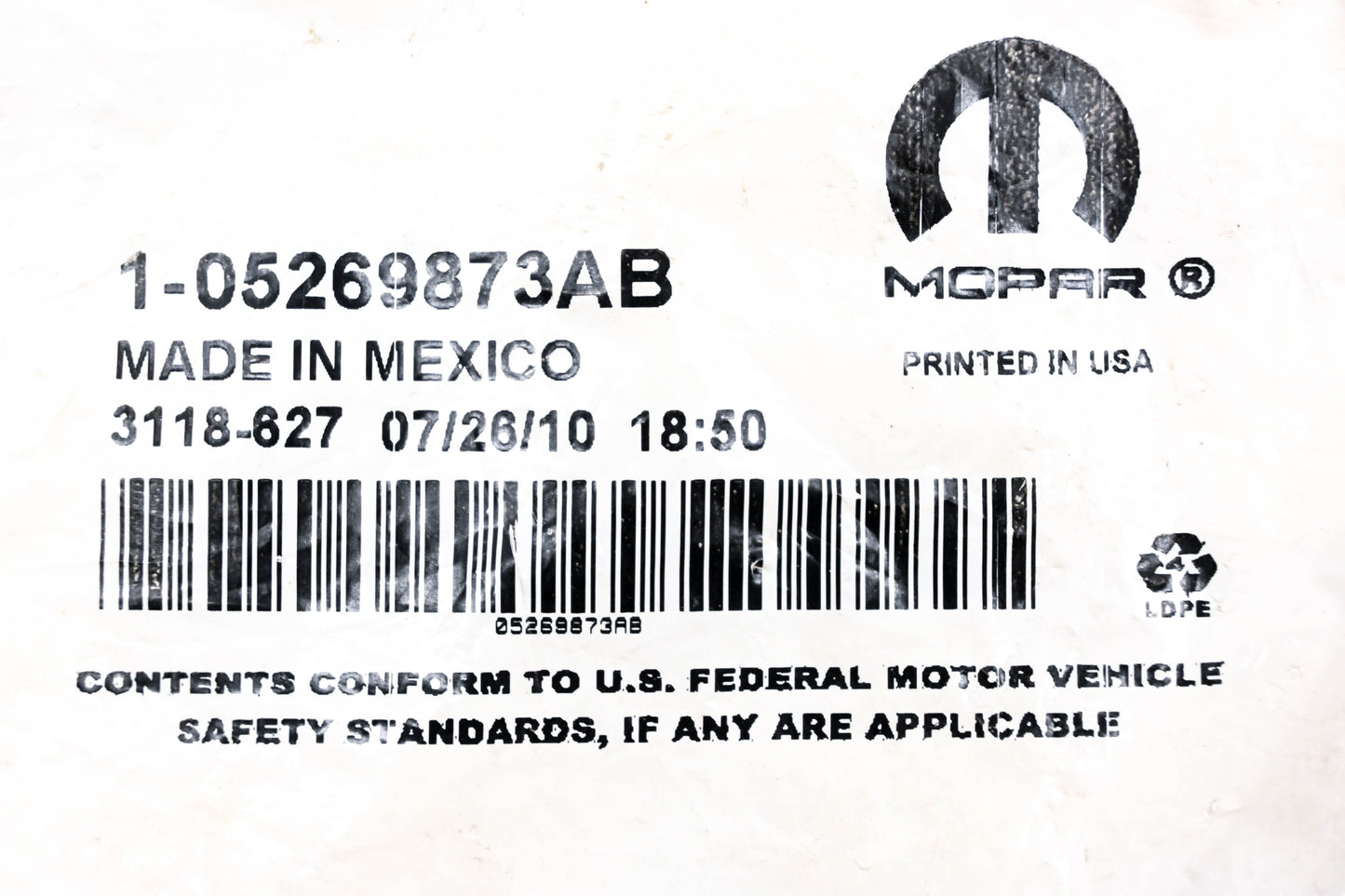 Mopar 05269873AB, 5269873AB Crankshaft Position Sensor NOS