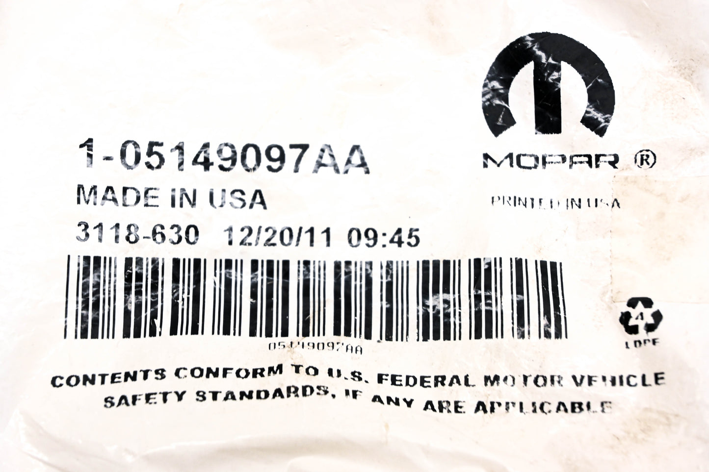 Mopar 05149097AA, 5149097AA Oil Pressure Senor Switch NOS