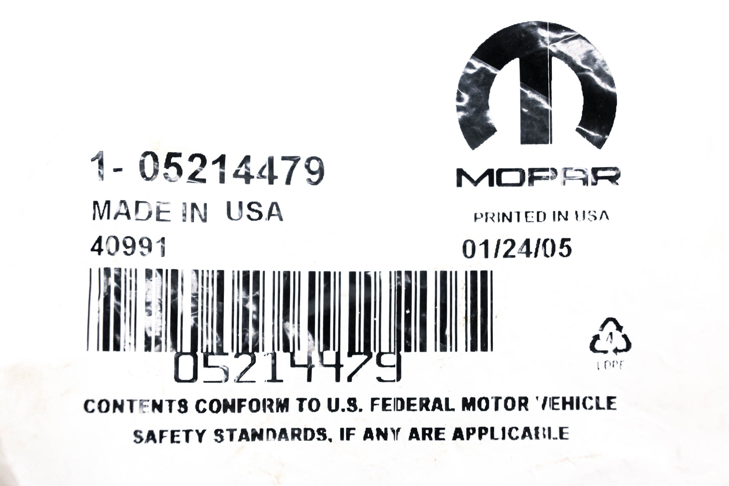 Mopar 05214479, 5214479 Engine Cover Seal NOS