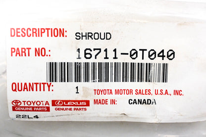 New OEM Toyota 16711-0T040 Cooling Fan Shroud NOS