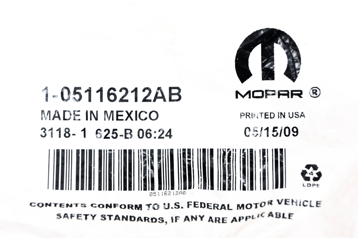 Mopar 05116212AB, 5116212AB Right Fog Lamp Bezel NOS