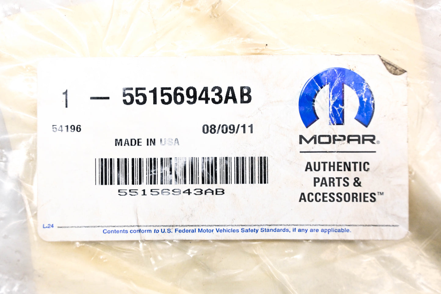 Mopar 55156943AB Rear Left Luggage Rack Cover NOS