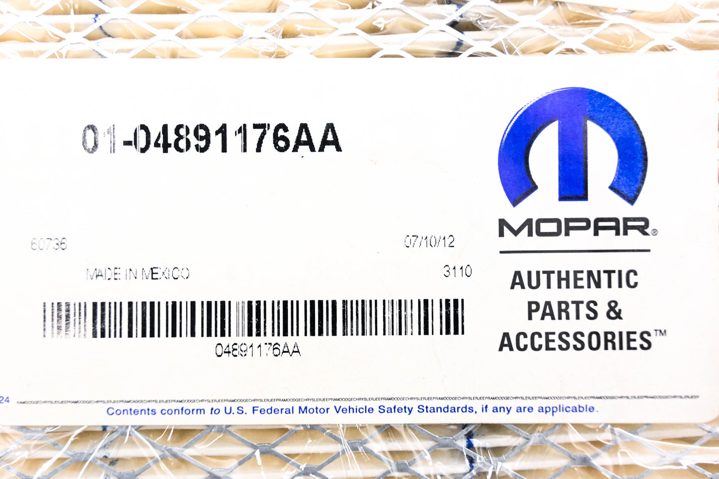 Mopar 04891176AA, 4891176AA Air Filter NOS