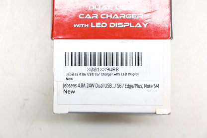 Jebsens X001XX9WRB Dual USB Car Charger w/ LED Display NOS